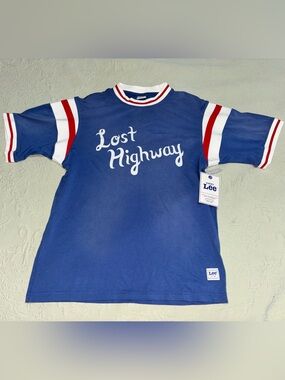Lee 'Lost Highway' Blue Graphic Tee Shirt Men’s Large NWT Casual Back To School
